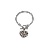 SB-0994-CT Sterling Silver Bracelet With Citrine Q. Jewelry Bali Designs Inc
